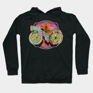 Art Deco Urban Bicycle Design Left Hoodie